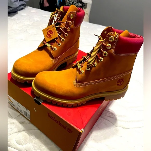 Timberland 赤 サイズ9.5W Timberland】 ティンバーランド W'S_6_IN_PREMIUM_BOOT_(JR